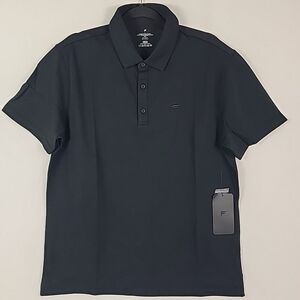 NEW Fabletics Men’s The Dash Polo Breathable Black Shirt Sz L NWT